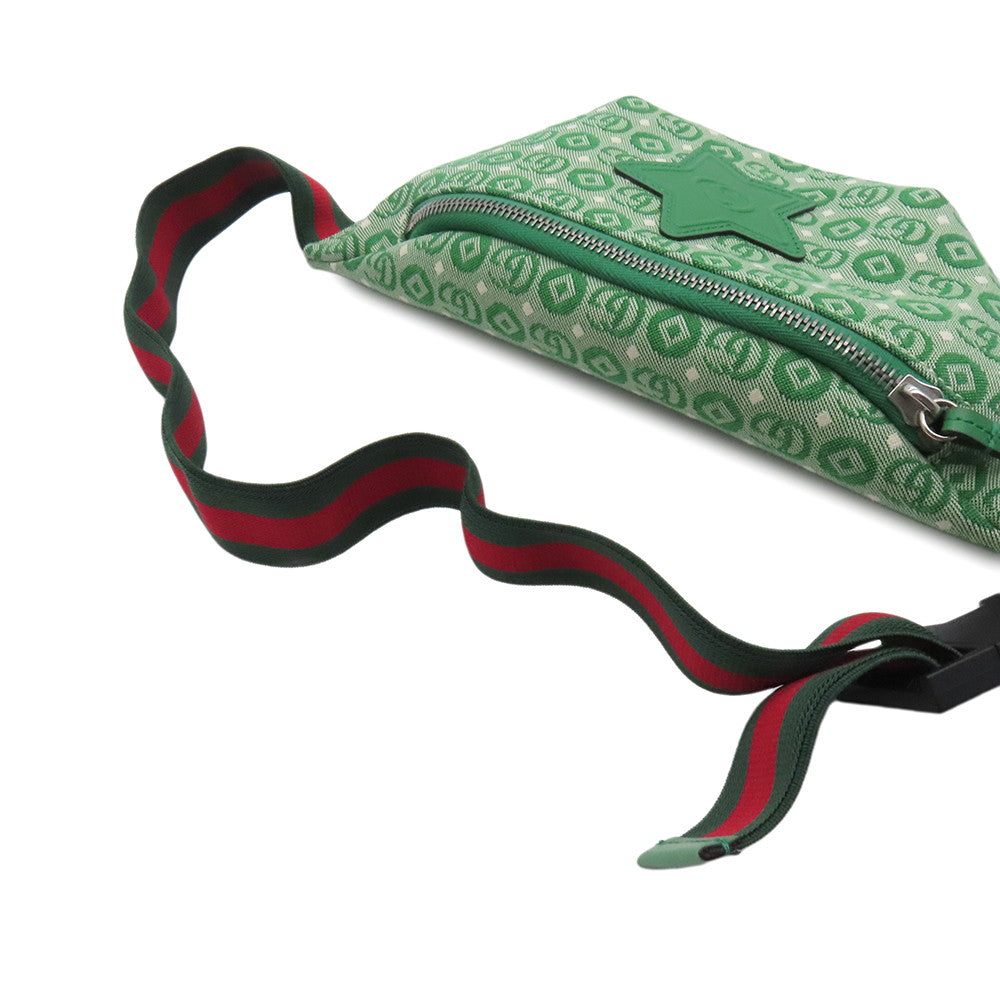 GUCCI Children's Star Crossbody Bag Green502095 Canvas