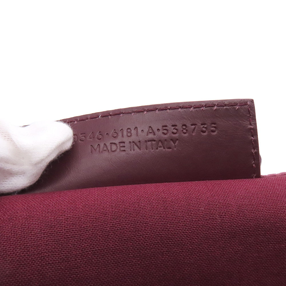 BALENCIAGA NavyCabas Natural/Bordeaux390346 Canvas Leather Size XS
