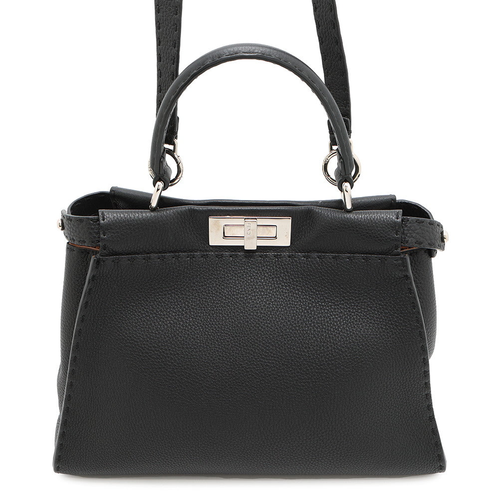 FENDI Selleria Peekaboo Black8BN290 Leather Size regular