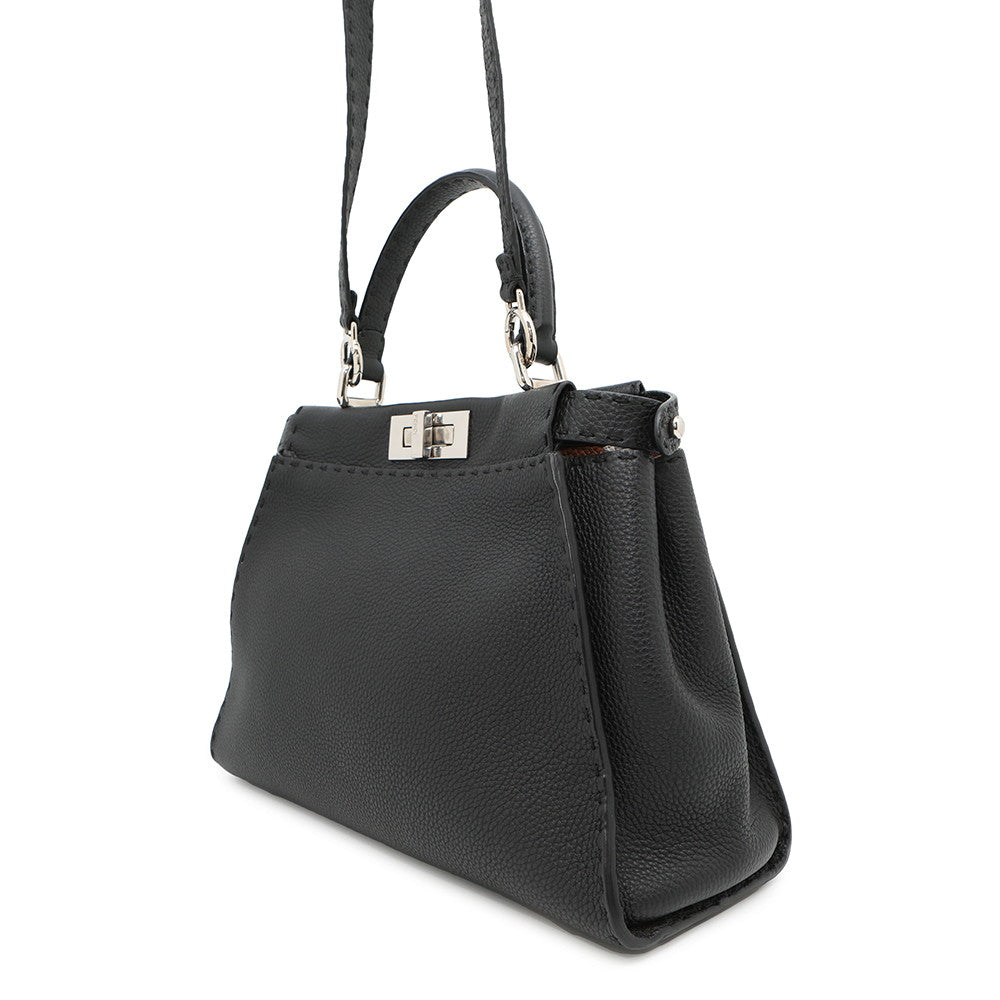 FENDI Selleria Peekaboo Black8BN290 Leather Size regular