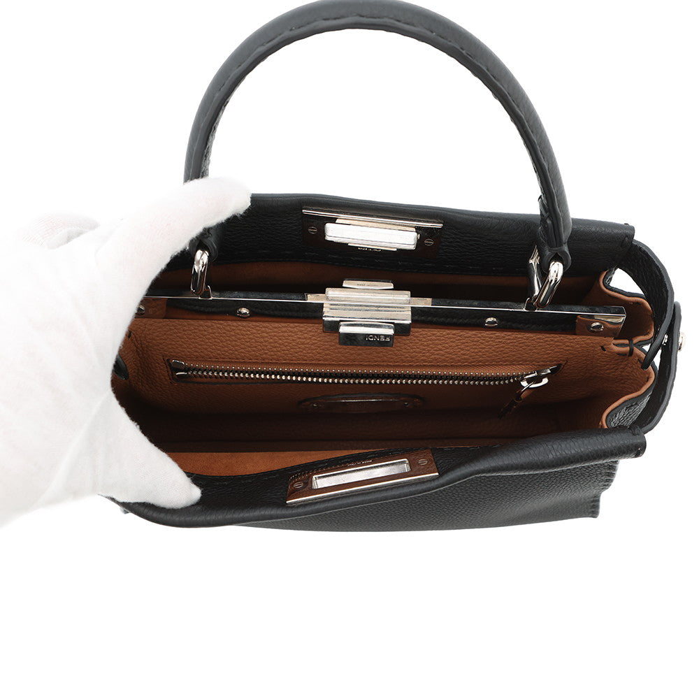 FENDI Selleria Peekaboo Black8BN290 Leather Size regular
