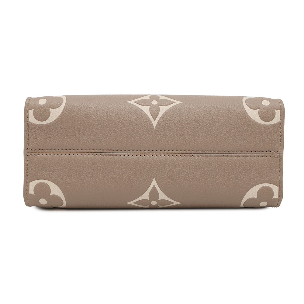 LOUIS VUITTON Onthego Tourterelle claimM45779 Bicolor Monogram Empreinte Leather Monogram Giant Size PM