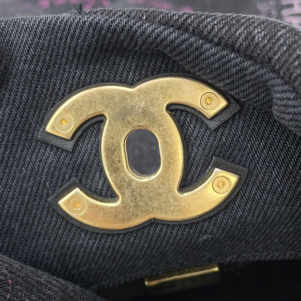 CHANEL Matelasse Hobo Shoulder Bag Black/MulticolorAS3127 Denim