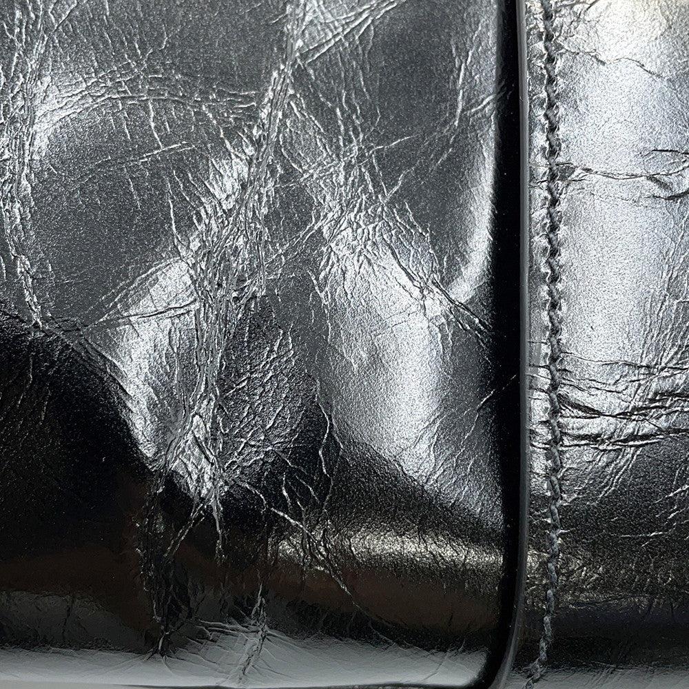 PRADA Hobo Bag Black1BG563 Calf Leather Size Medium