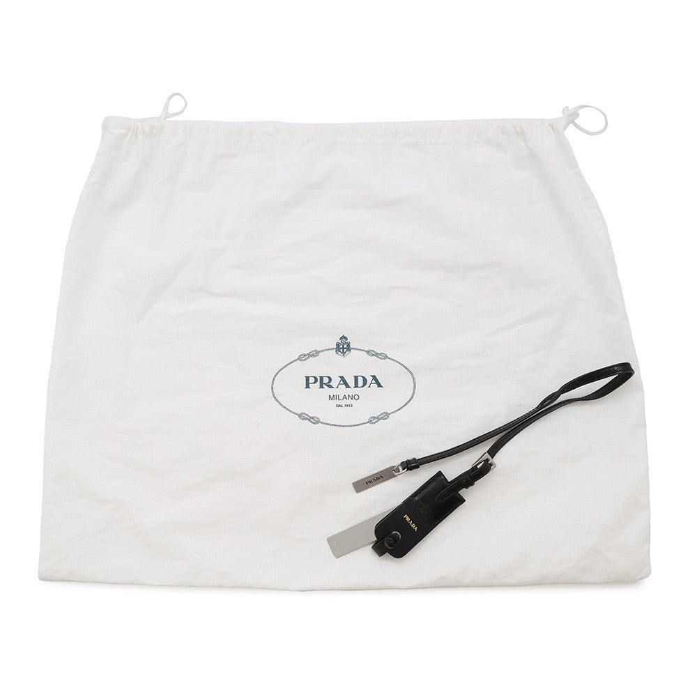 PRADA Hobo Bag Black1BG563 Calf Leather Size Medium