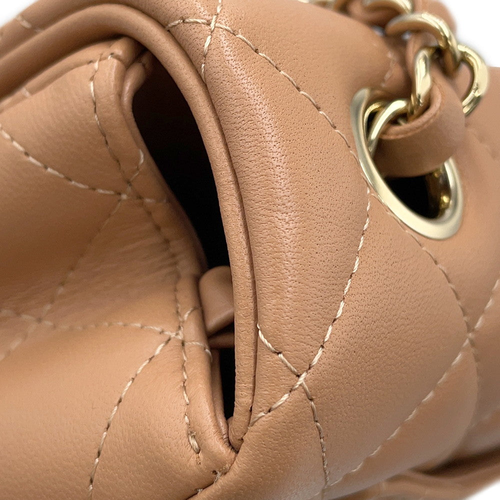 CHANEL Matelasse Single Chain Shoulder Bag BrownA69900 Lambskin Size Mini