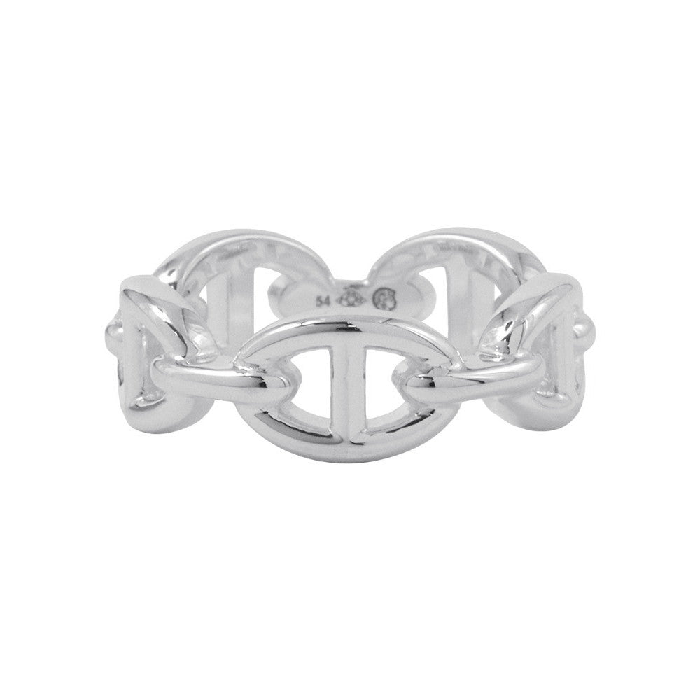 HERMES Chaine d'Ancre Anchene Ring Size PM/54/#14 SV925