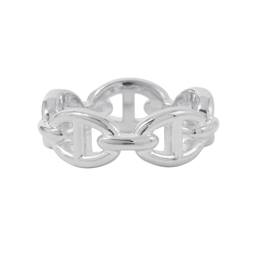 HERMES Chaine d'Ancre Anchene Ring Size PM/52/#12 SV925