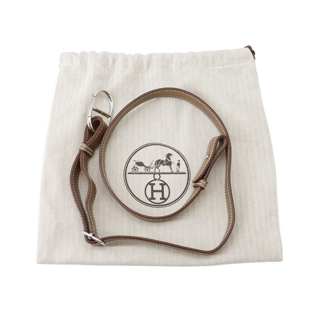 HERMES In the Loop Cross Body Bag Etoupe Swift Leather