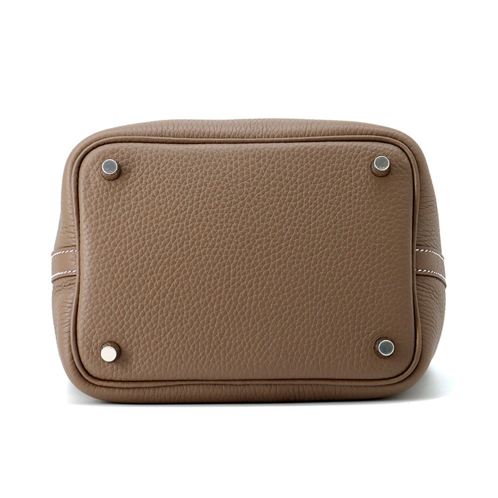 HERMES Picotin Lock Etoupe Taurillon Clemence Size PM