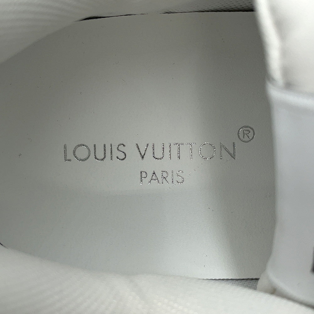 LOUIS VUITTON LV Stadium Sneakers Black1ACUJ3 Monogram Calf Leather Suede Size 38