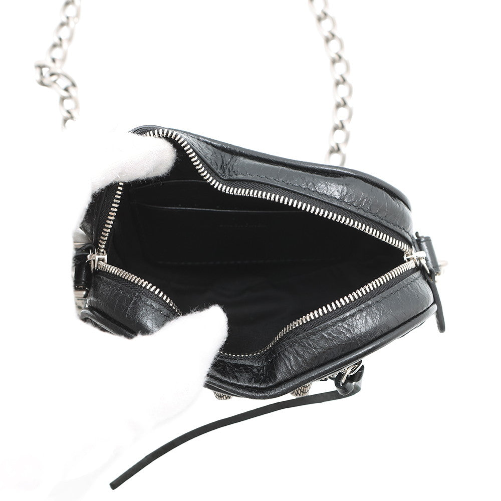 BALENCIAGA Luca Goal Heart ChainShoulder Black722781 Lambskin