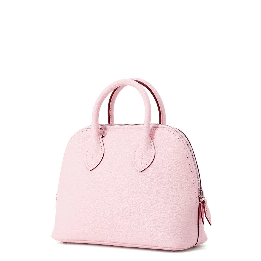 HERMES Bolide 1923 Rose Darling Chevre Myzore Goatskin Size Mini