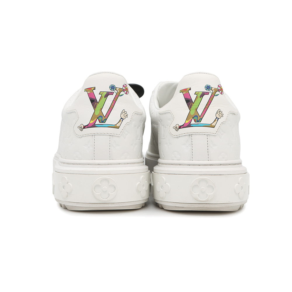 LOUIS VUITTON LV × TM Time Out Sneakers White1AGZGR Calf Leather Size 37