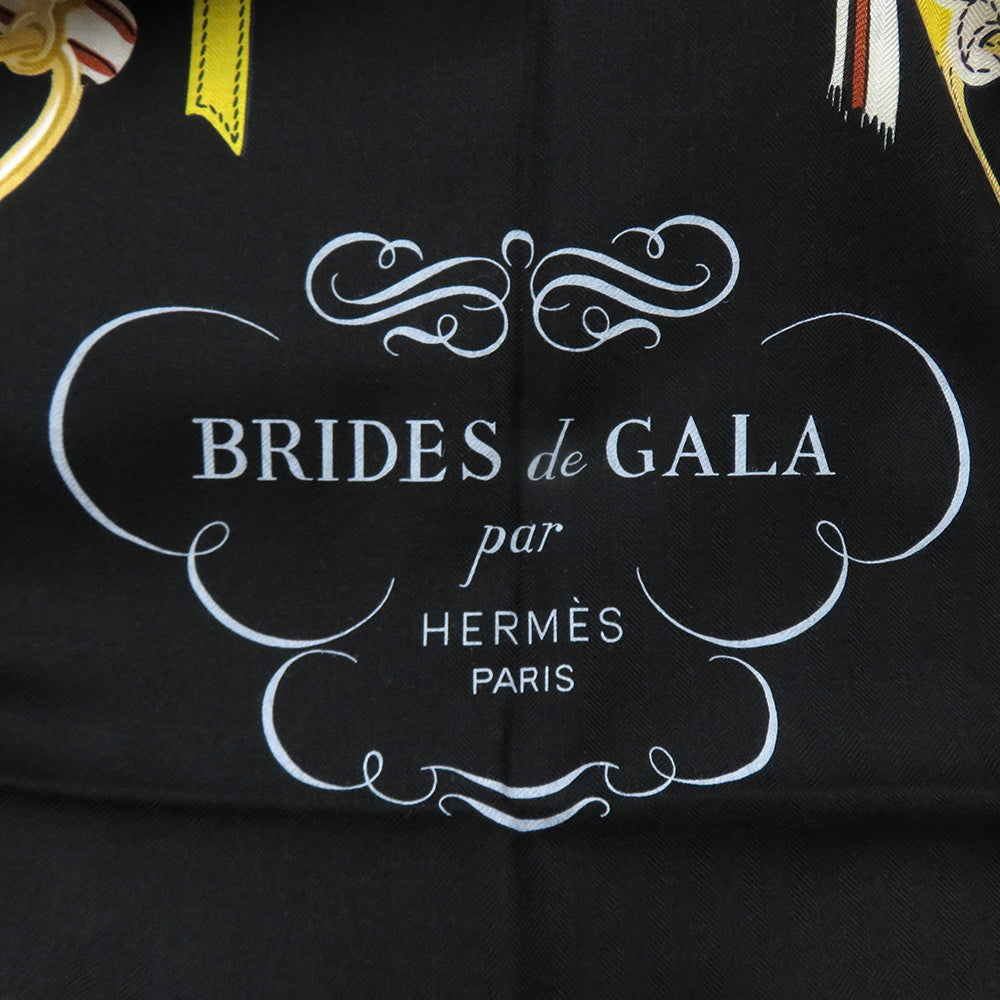 HERMES Giant Square Brides de Gala Applique Pique Brides de Gala Applique Pique Size 140 Rouge/Black/Blue CielH243940S Cashmere70% Silk30%