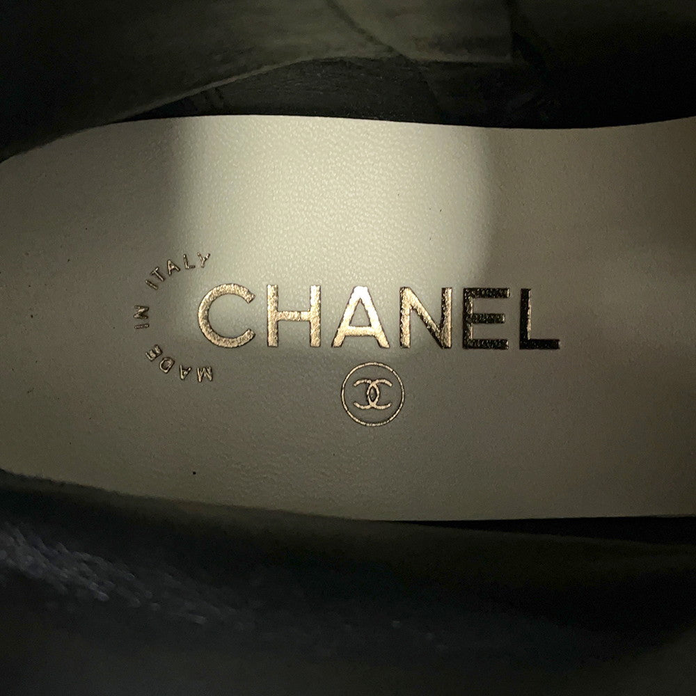 CHANEL short boots BlackG38169 suede Size 37