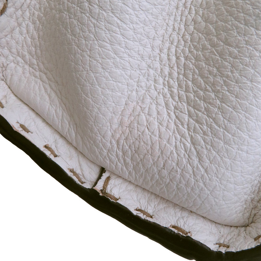 FENDI Peekaboo Selleria White8BN244 Leather Size Mini