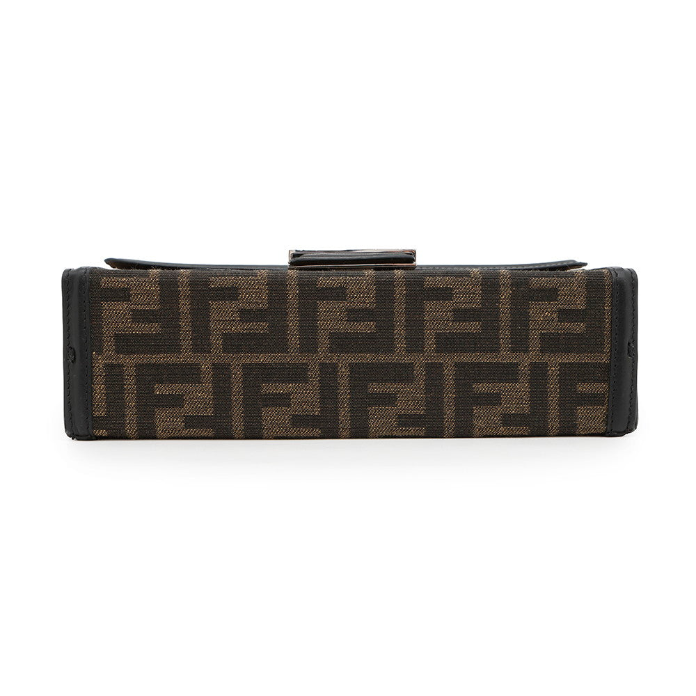 FENDI FENDIlicious Bucket Soft Trunk Zucca Pattern Brown/Black7VA565 Canvas Leather