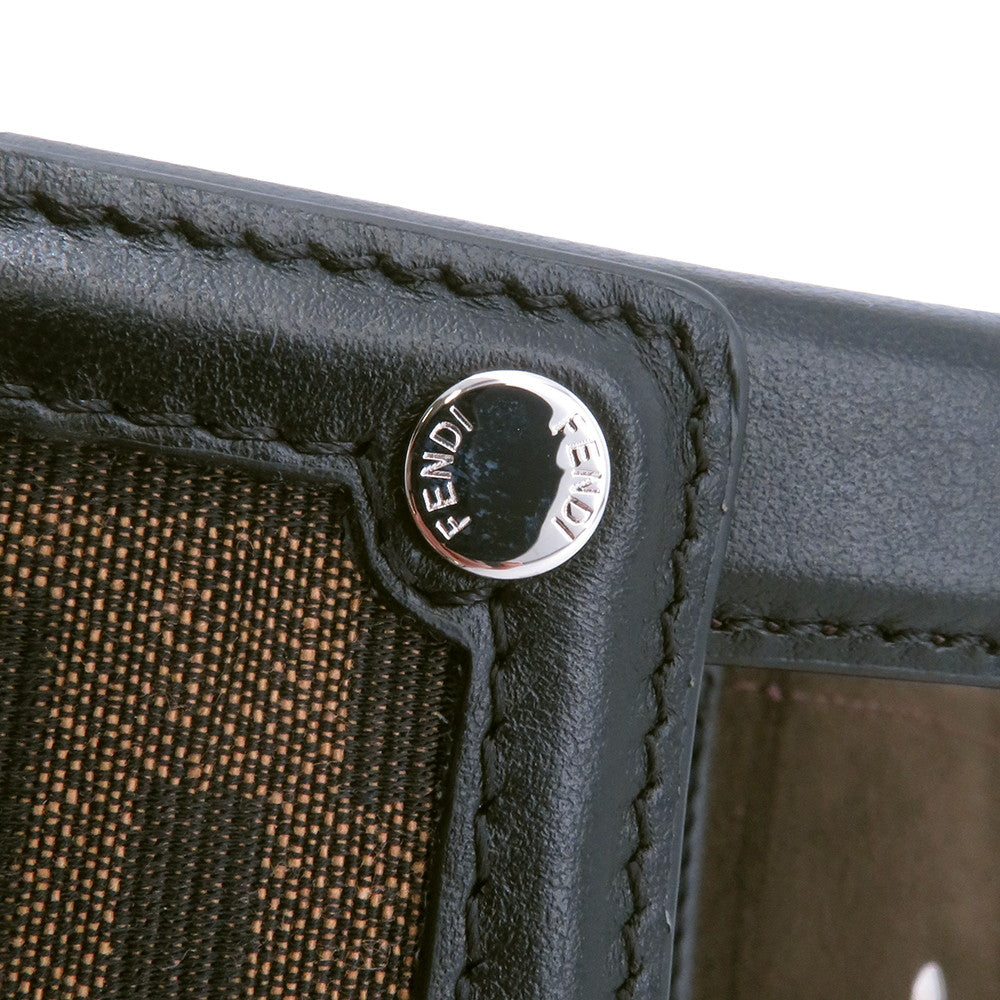 FENDI FENDIlicious Bucket Soft Trunk Zucca Pattern Brown/Black7VA565 Canvas Leather