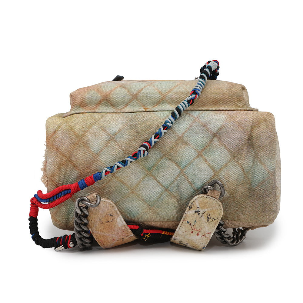 CHANEL Act 2 Graffiti Backpack Beige/MulticolorA92352 Canvas