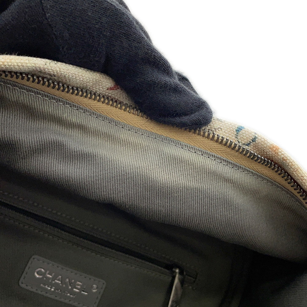 CHANEL Act 2 Graffiti Backpack Beige/MulticolorA92352 Canvas