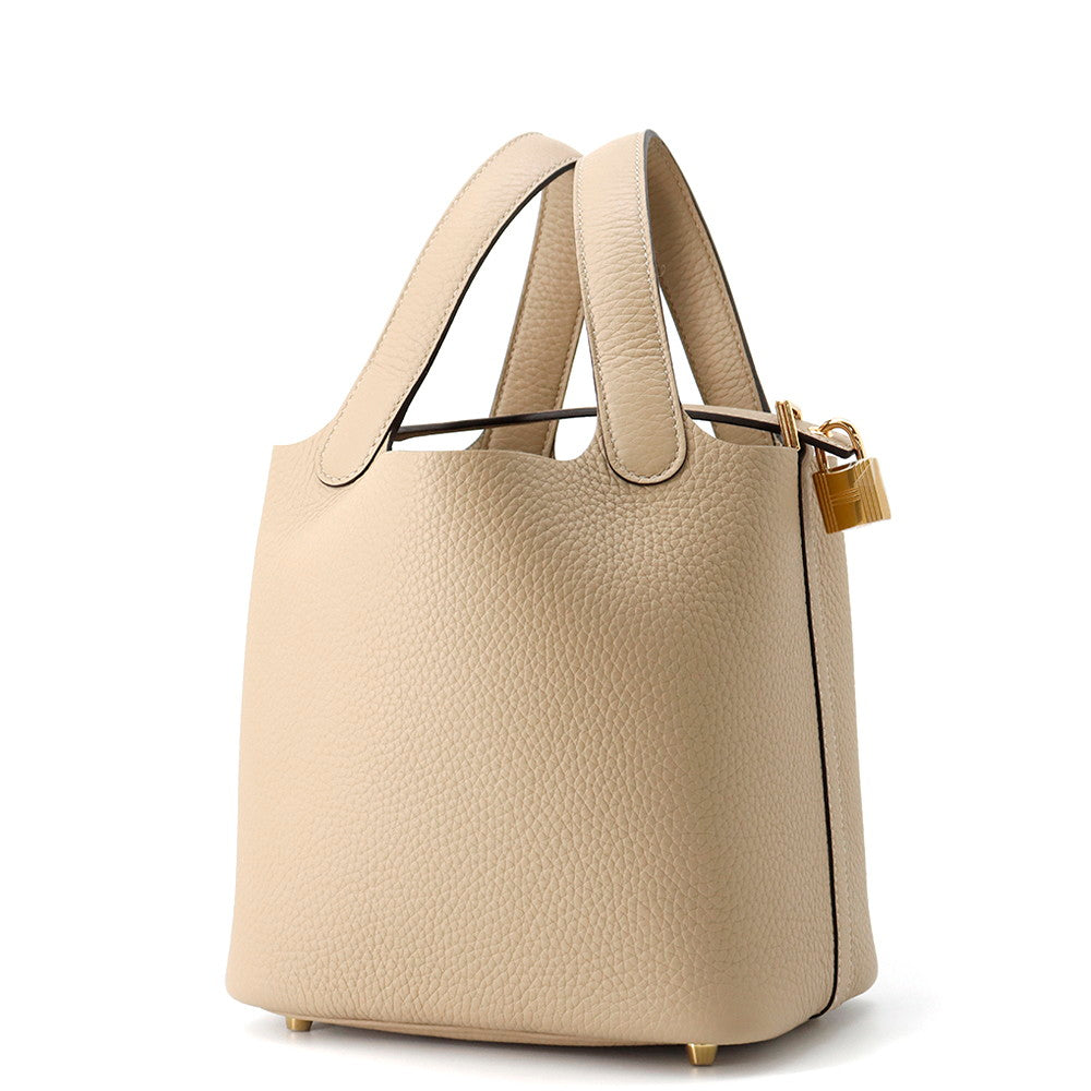 HERMES Picotin Lock Trench Taurillon Clemence Size PM