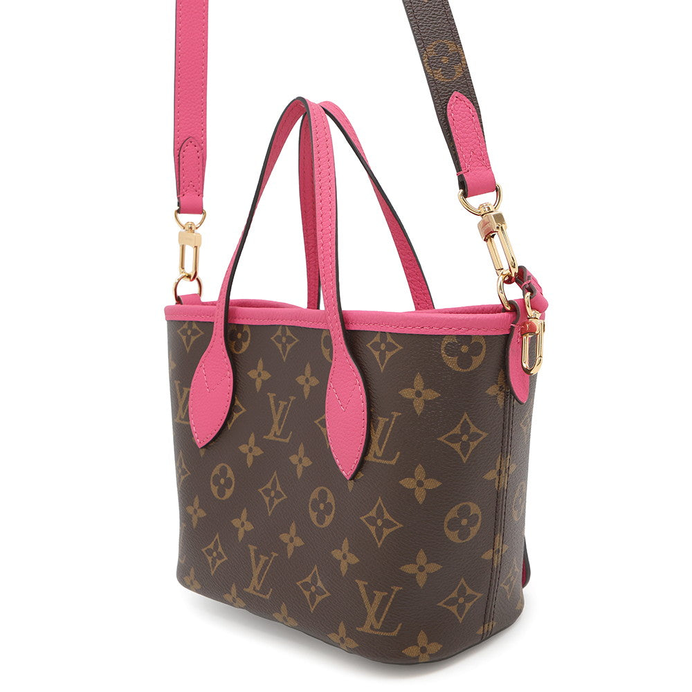 LOUIS VUITTON Neverfull Inside Out Rose Buffalo Pondichery Leather/BrownM12106 Monogram Size BB