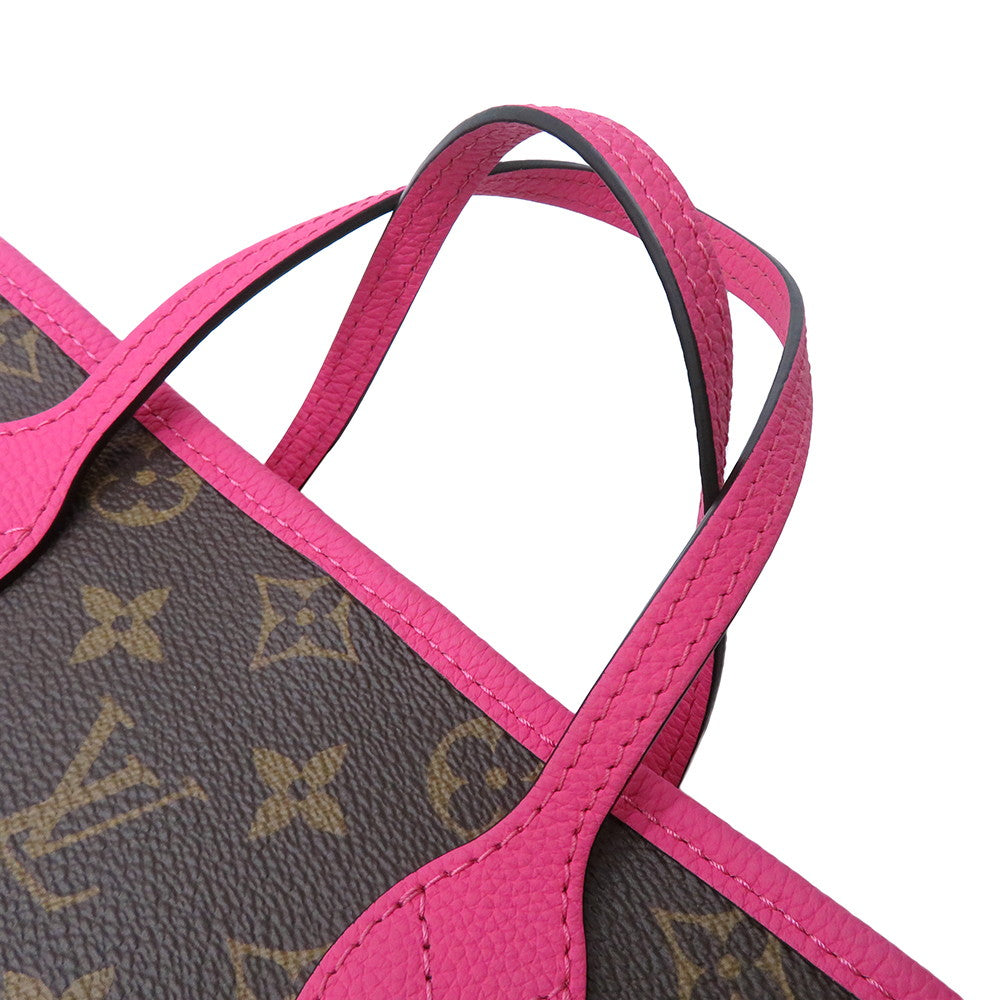 LOUIS VUITTON Neverfull Inside Out Rose Buffalo Pondichery Leather/BrownM12106 Monogram Size BB