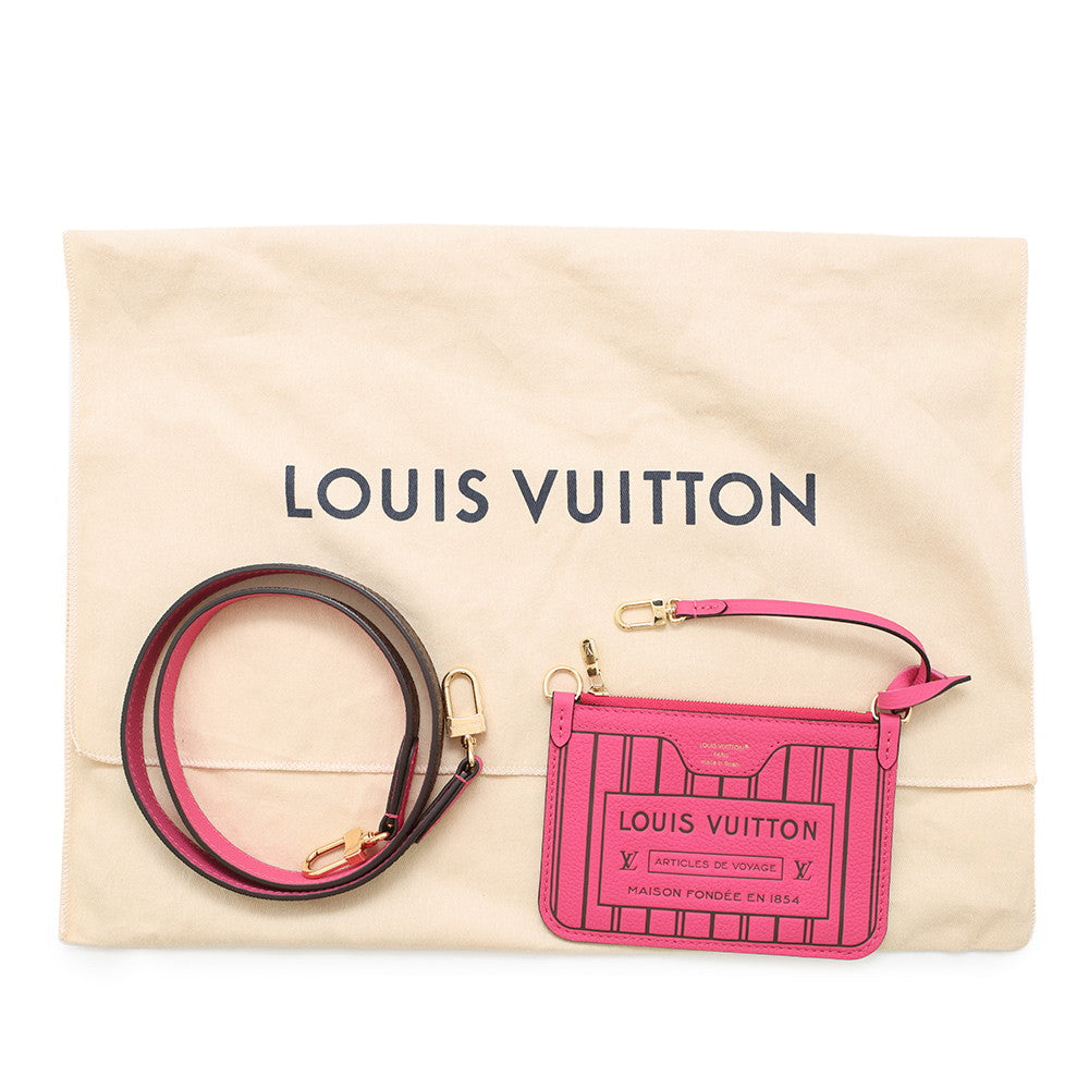 LOUIS VUITTON Neverfull Inside Out Rose Buffalo Pondichery Leather/BrownM12106 Monogram Size BB