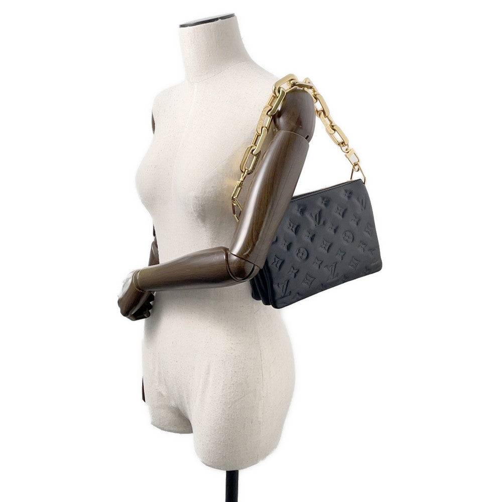 LOUIS VUITTON Coussin NoirM57790 Monogram Lamb Leather Size PM