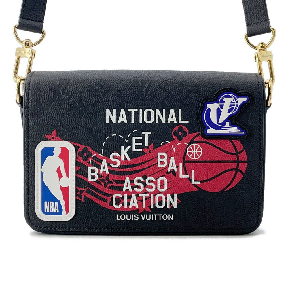 LOUIS VUITTON Studio messenger NoirM58498 Monogram Empreinte Leather CowhideLeather NBACollaboration