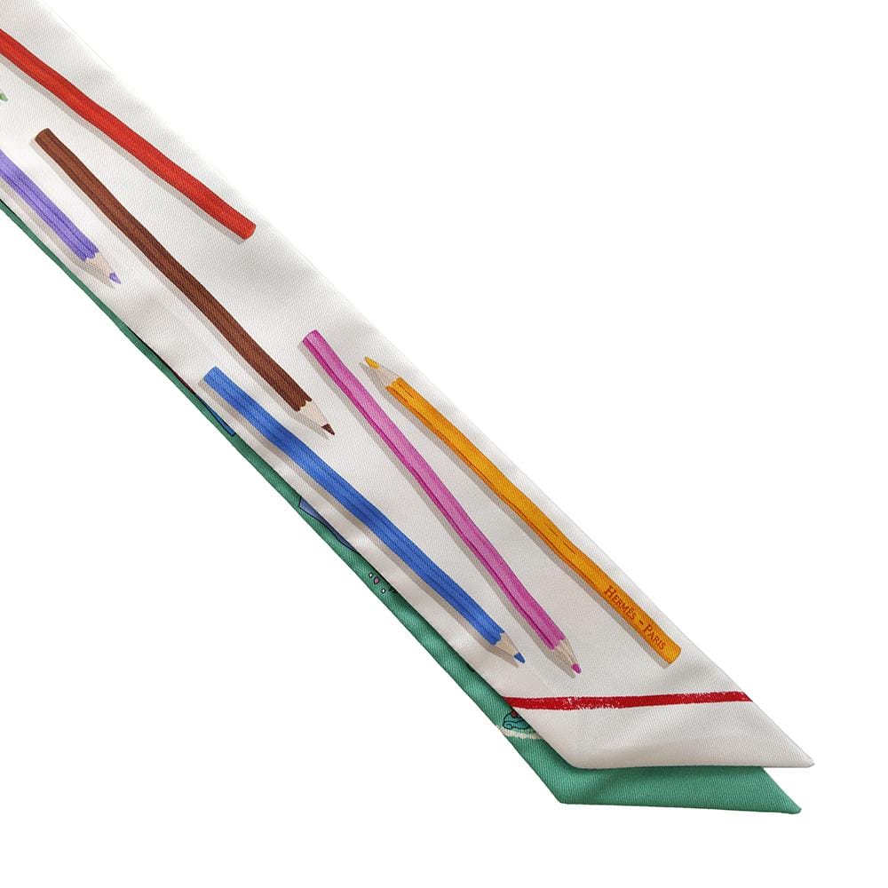 HERMES Twilly: Get out your colored pencils! A Vos Crayons Multicolor Silk100%