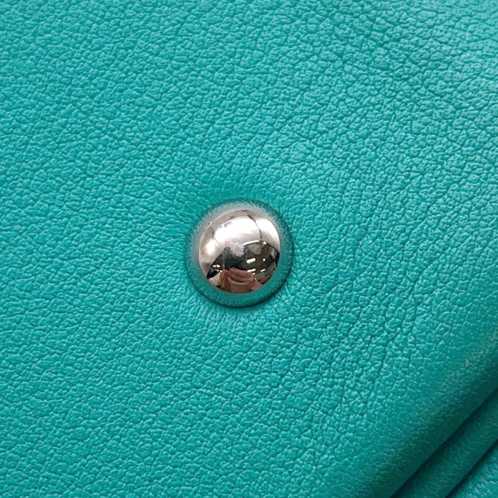 HERMES Plume Blue Paon Swift Leather Size Mini