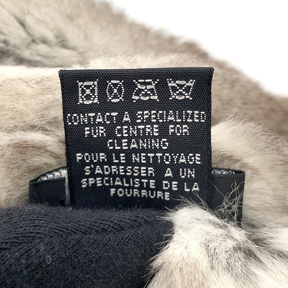 CHANEL CC Logo Orirag Scarf Brown/White Orirug 100%