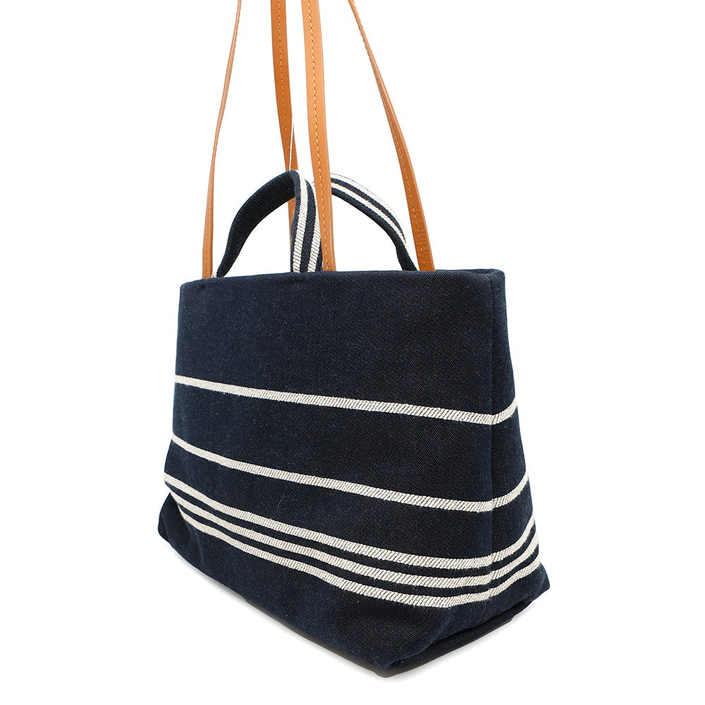 CHANEL CC Logo 2WAY Shopping in Denim NavyA92240 Denim