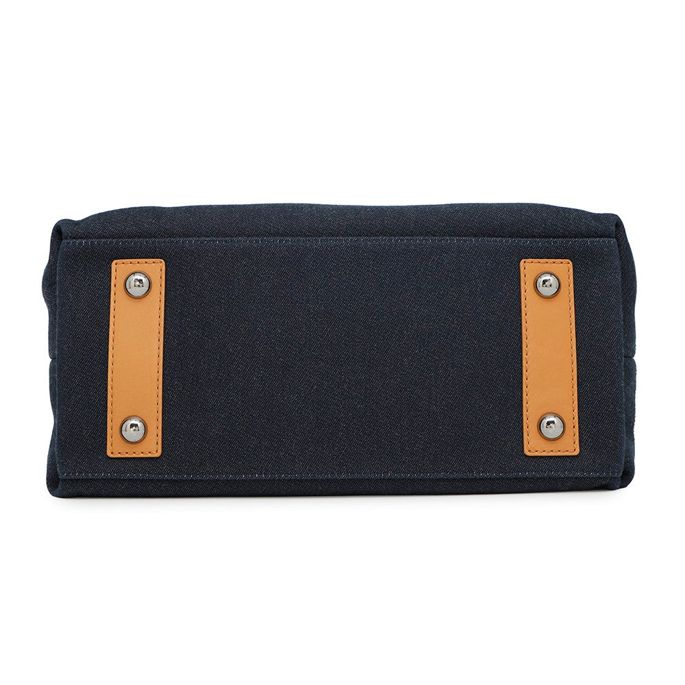 CHANEL CC Logo 2WAY Shopping in Denim NavyA92240 Denim