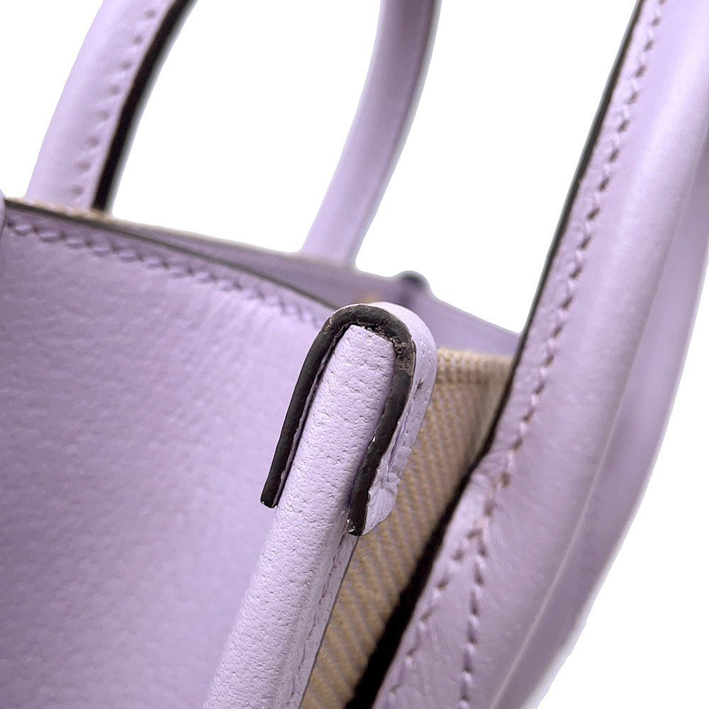 GUCCI Jumbo GG 2-Way Tote Bag Purple/Beige671623 Leather Canvas Size Mini