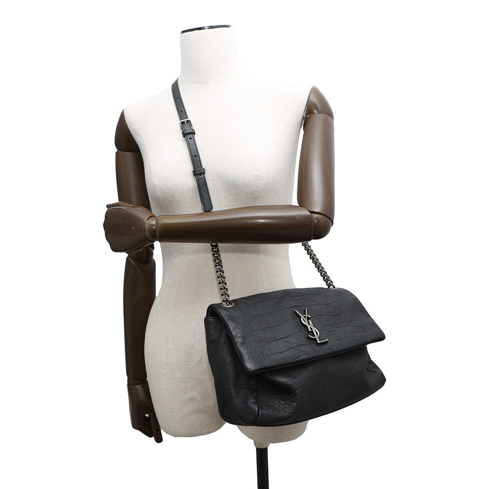 SAINT LAURENT PARIS ChainShoulder Bag Black574106 Embossed Leather