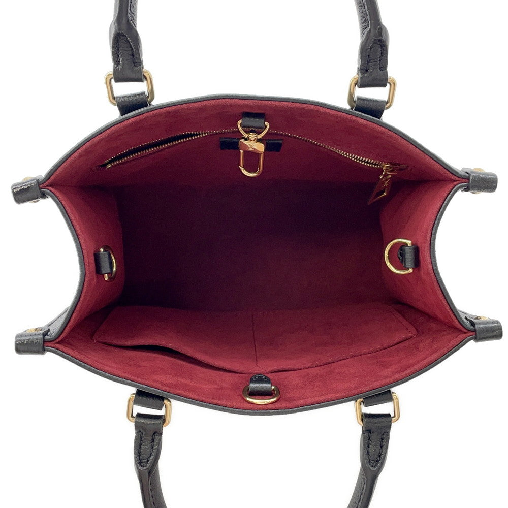 LOUIS VUITTON Onthego Noir/BeigeM45659 Bicolor Monogram Empreinte Leather Size PM