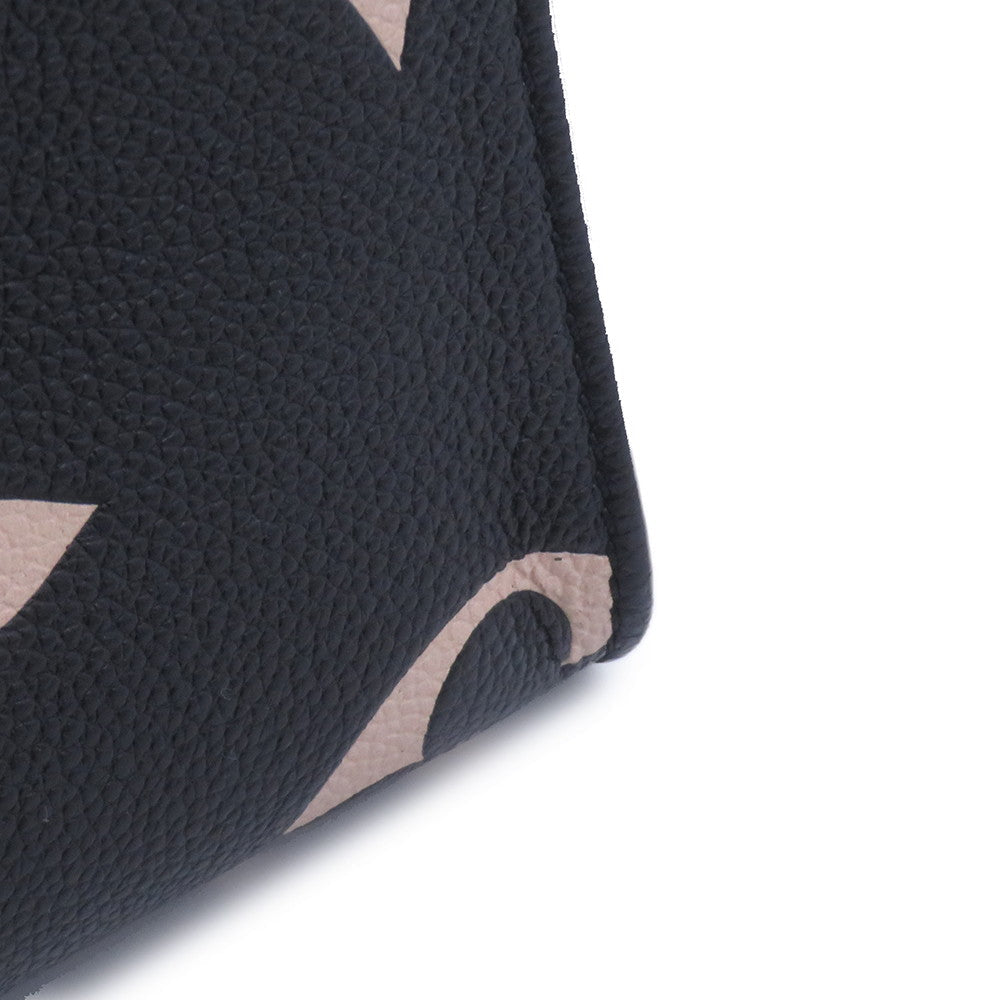 LOUIS VUITTON Onthego Noir/BeigeM45659 Bicolor Monogram Empreinte Leather Size PM