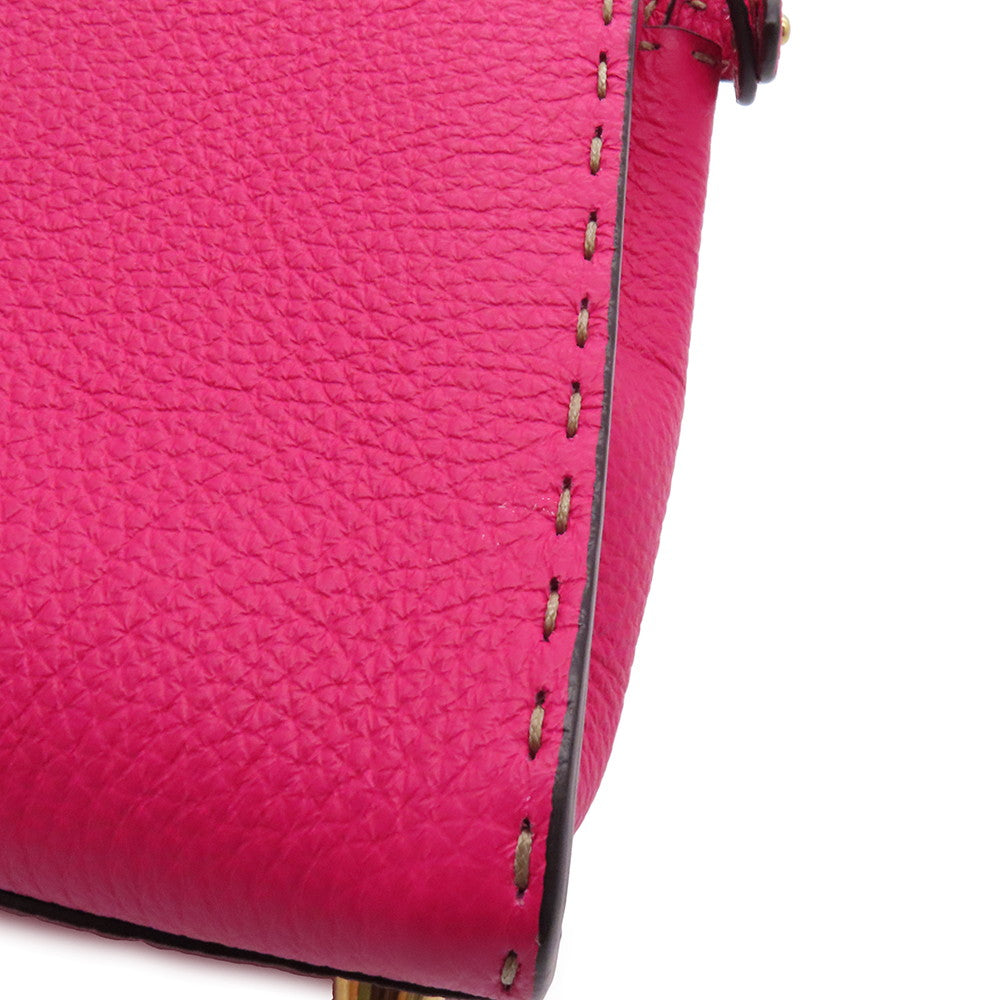 FENDI Selleria Peekaboo 2wayBag Pink8BN244 Leather Size Mini