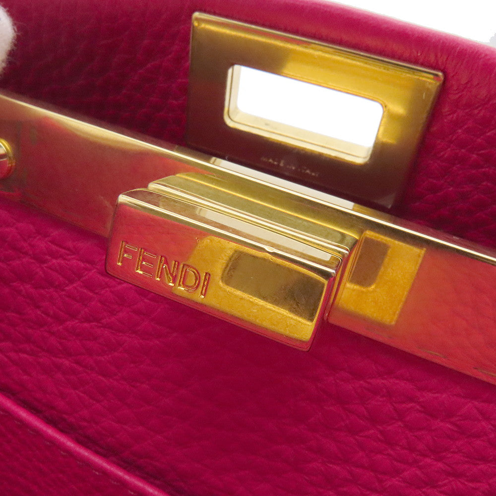FENDI Selleria Peekaboo 2wayBag Pink8BN244 Leather Size Mini