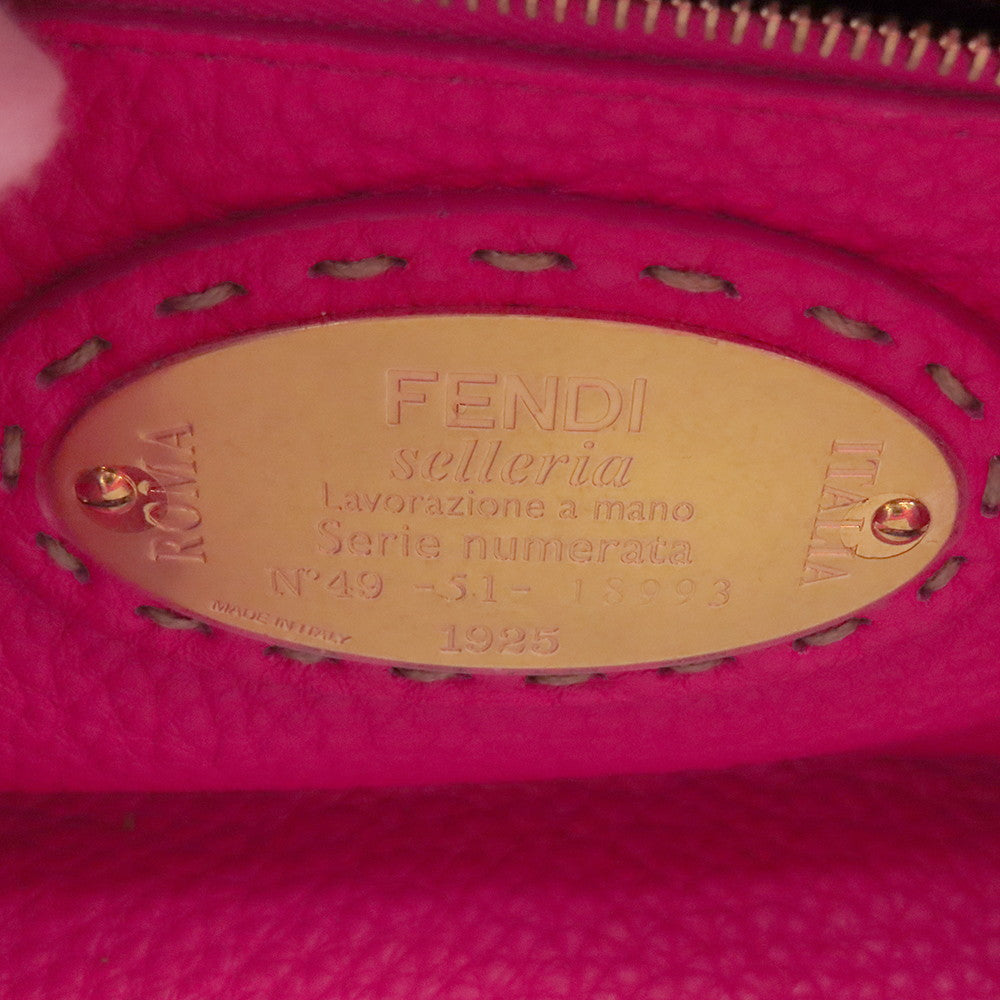 FENDI Selleria Peekaboo 2wayBag Pink8BN244 Leather Size Mini