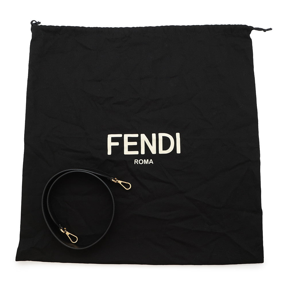 FENDI Sunshine Tote Bag Black8BH386 Calf Leather Size Medium