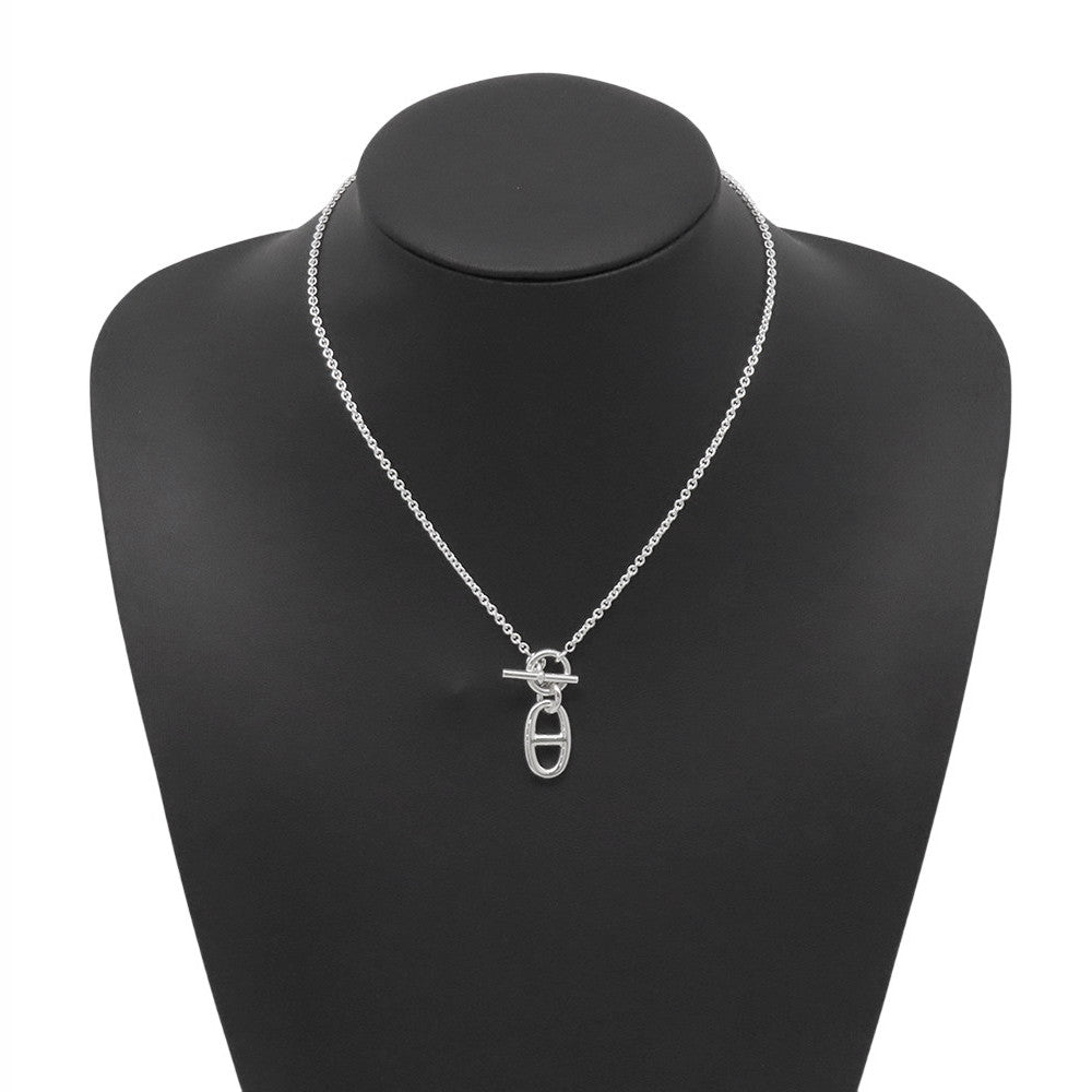 HERMES Amulette Chaine d'Ancre Necklace SV925