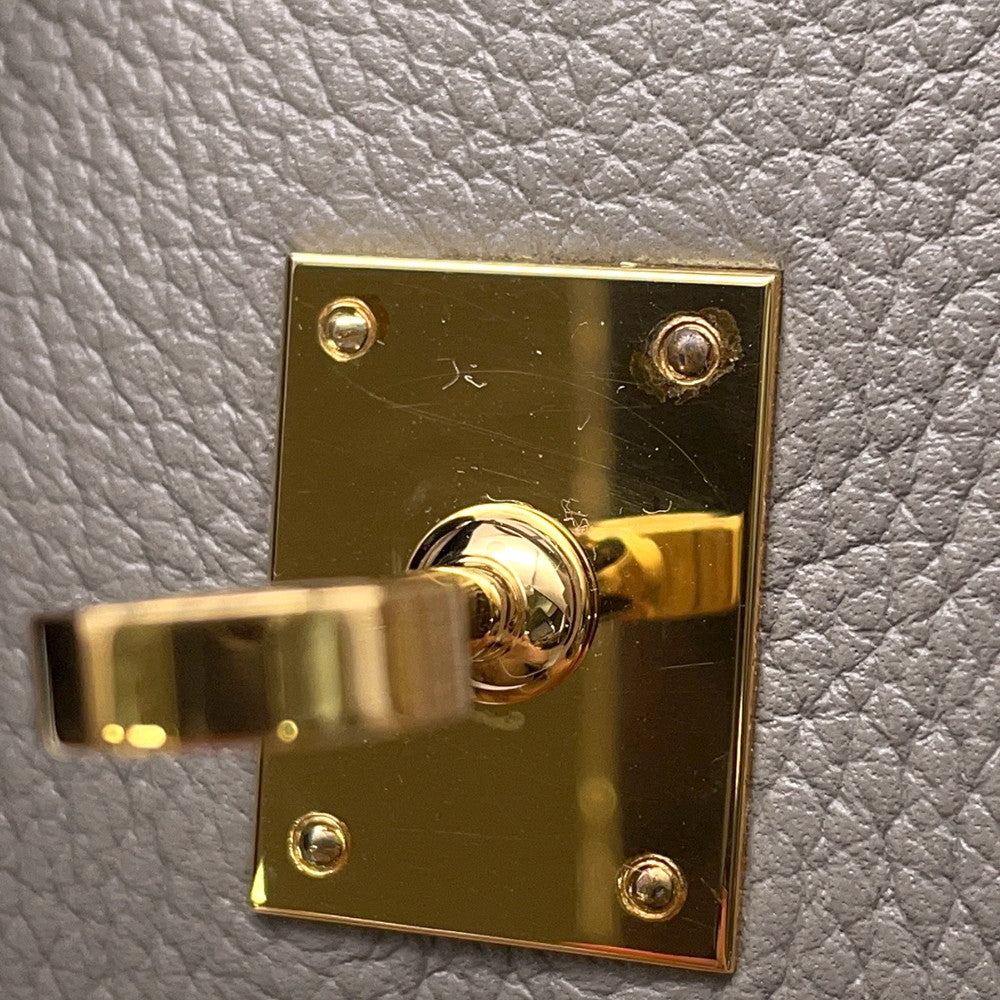 HERMES Birkin Gris Asphalt Taurillon Nobillo Size 25