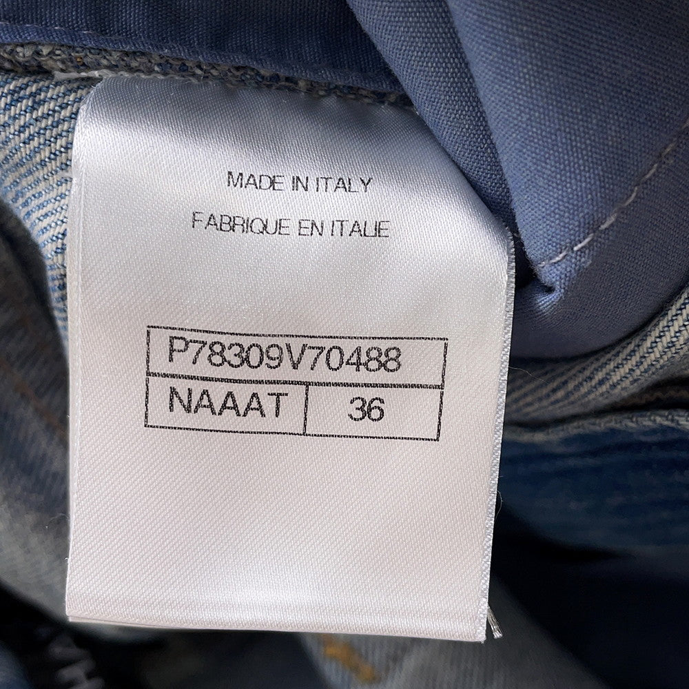 CHANEL Water Repellent Coated Denim Size 36 Light BlueP78309 V70488 Cotton 100%
