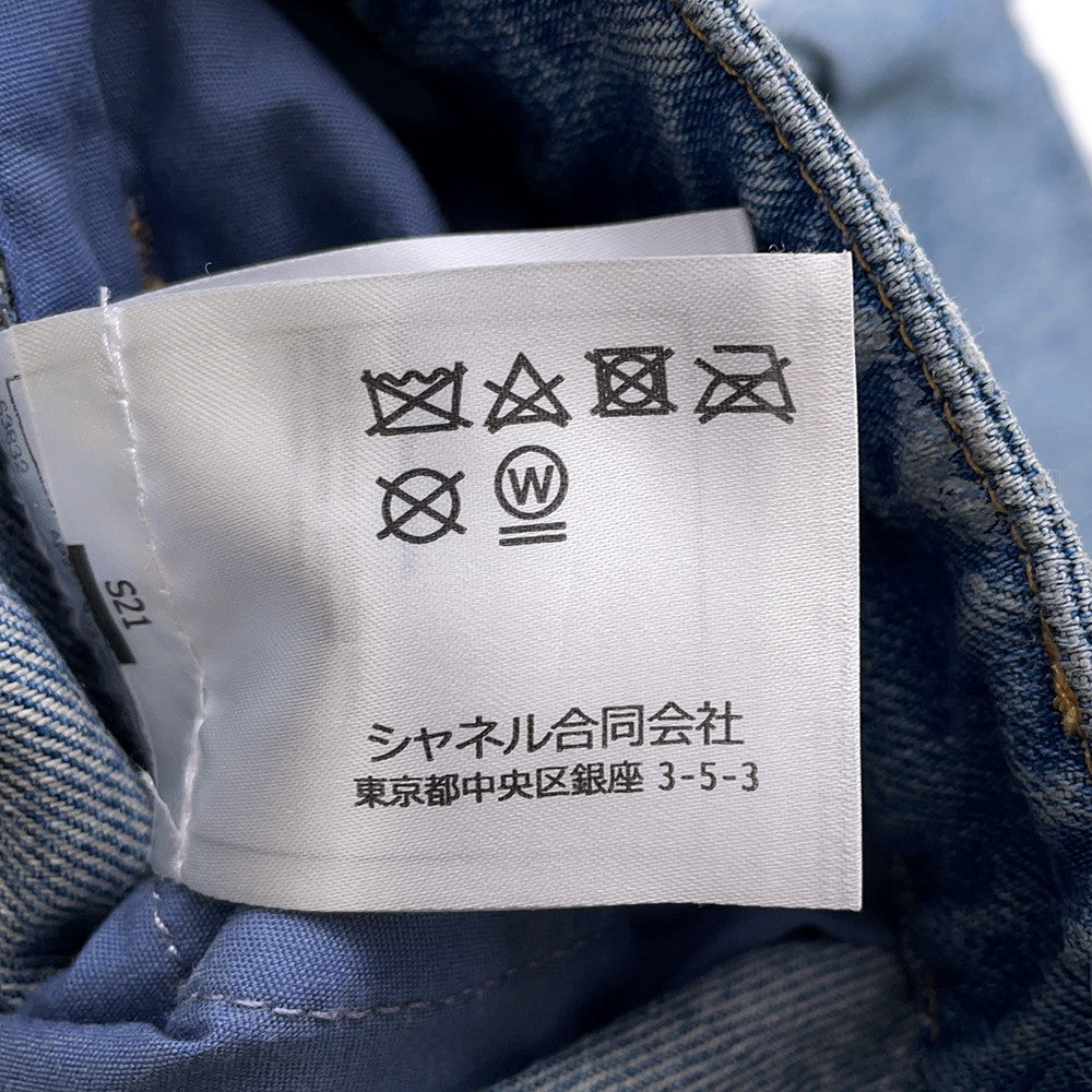 CHANEL Water Repellent Coated Denim Size 36 Light BlueP78309 V70488 Cotton 100%