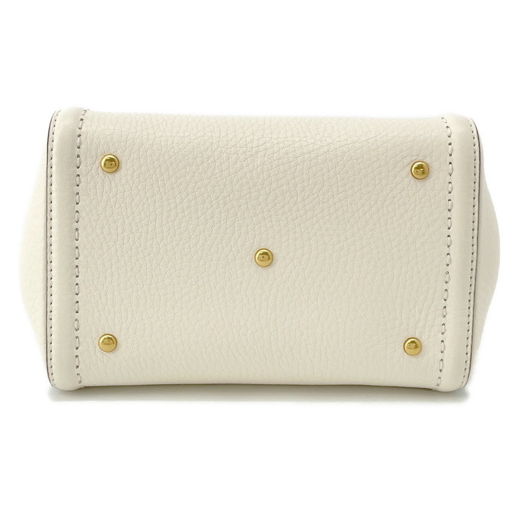 Valentino Garavani All Time 2WAY Handbag Ivory5W2B0Q26IMZ Grained Calf Leather Size Small