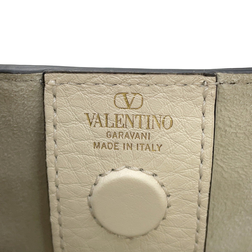Valentino Garavani All Time 2WAY Handbag Ivory5W2B0Q26IMZ Grained Calf Leather Size Small